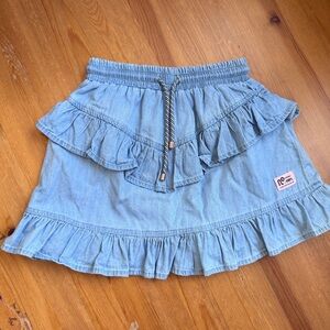 Nono denim ruffled skort size 7/8 nwot